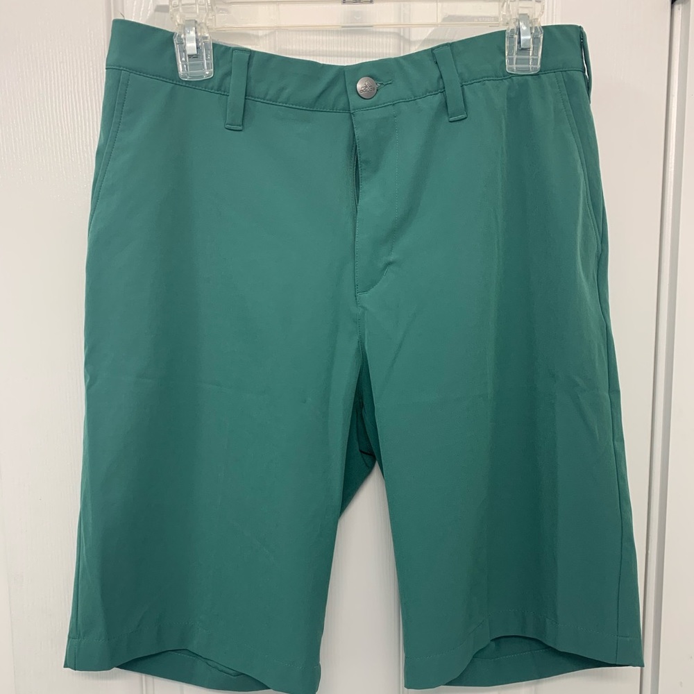 Adidas green golf shorts